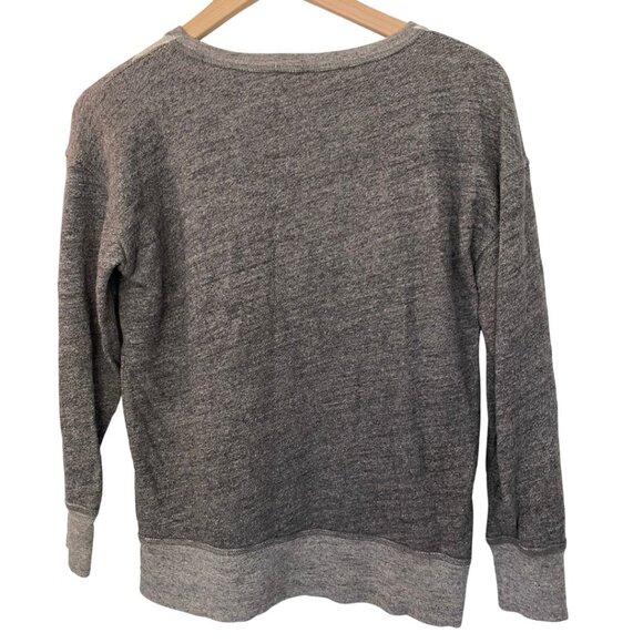 J.Crew Gray Chevron Geometric Sweatshirt Knit Top Size S Pullover Shirt - Picture 5 of 5